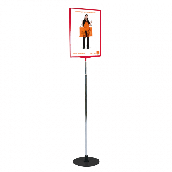 Large freestanding poster stand display