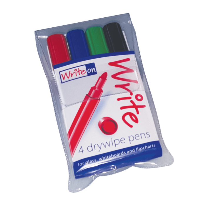 Colourful whiteboard pens for glass, dry wipe boards and flipcharts