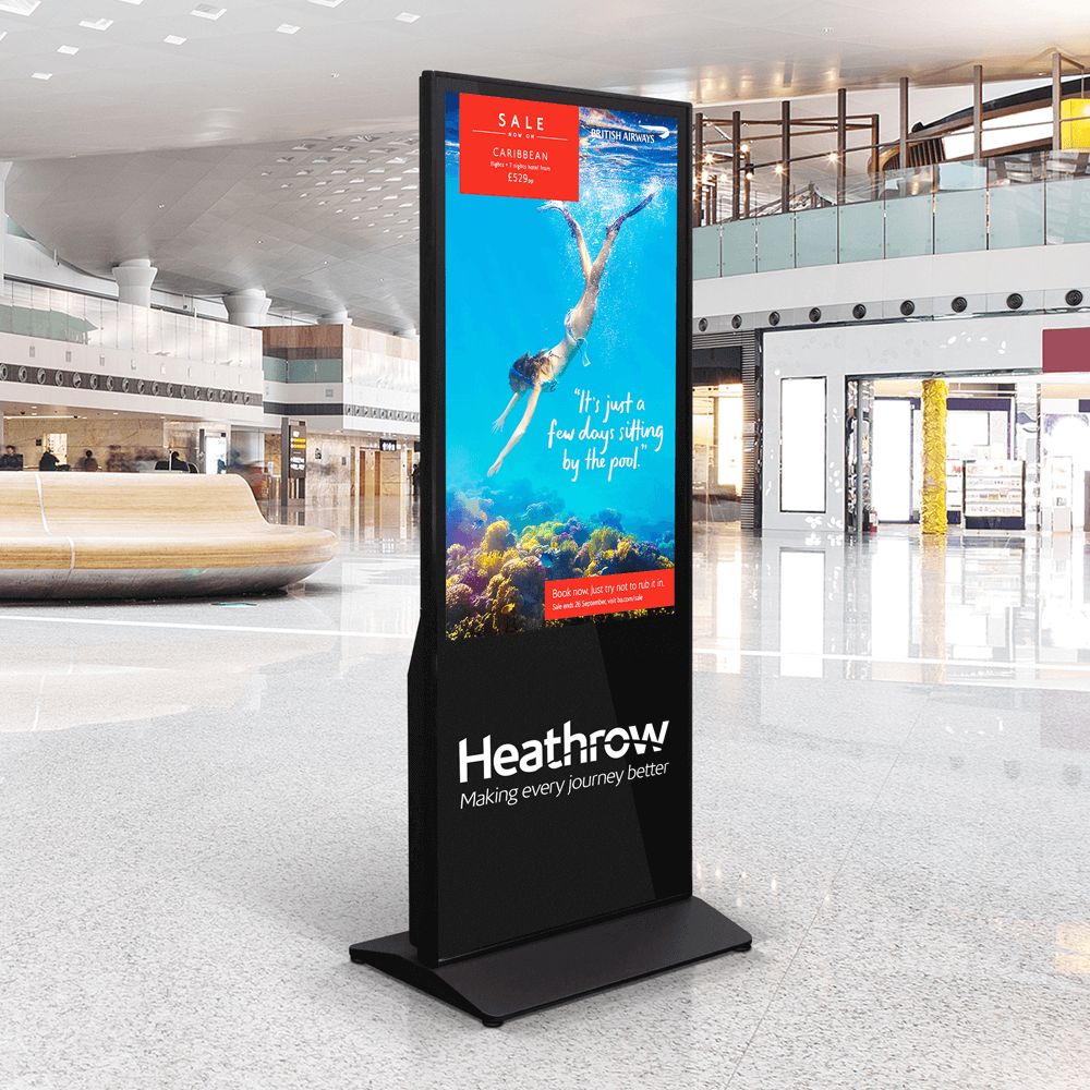 55 Inch Large Big Outdoor Advertising Lcd Display Screen Tv Floor Stand  Digital signage kiosk — Windows Smart Digital Signage,LCD system,wall mount  advertising screen,outdoor solutions