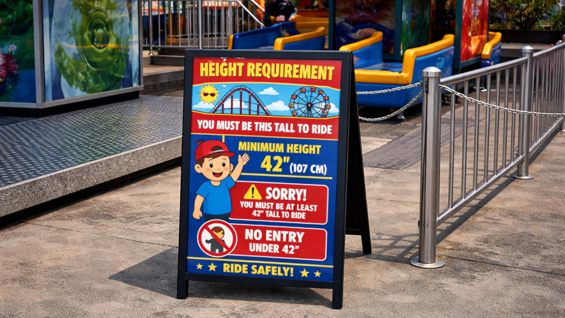 How Clear Signage Reduces Staff Pressure at Amusement Parks