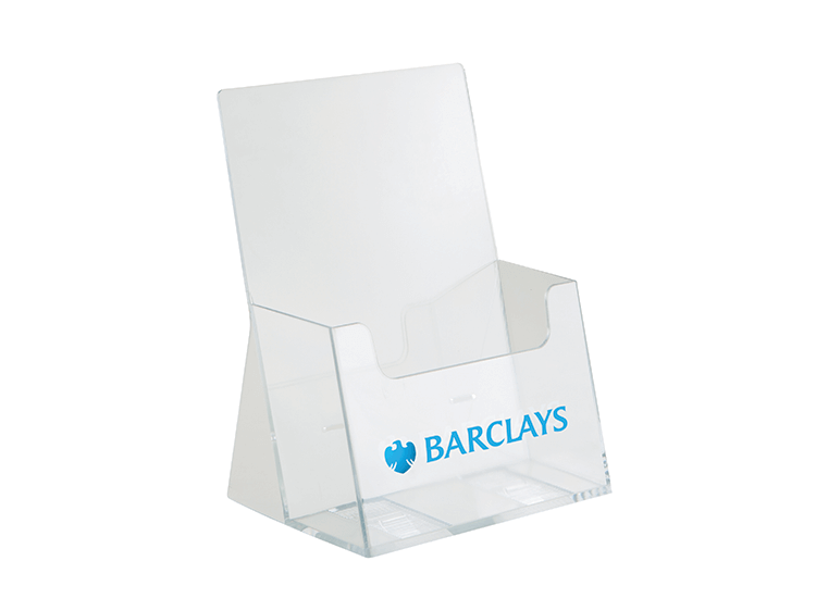 Branded acrylic leaflet holder