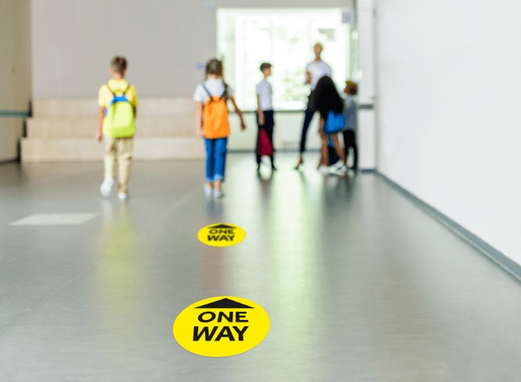 One way floor stickers