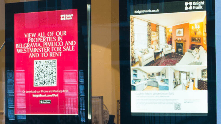 Estate agents poster display systems and fixings