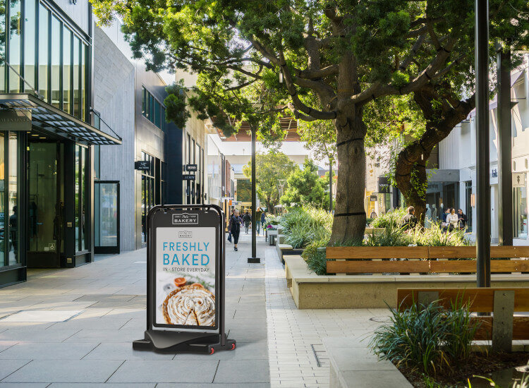 Swing board sign on the high street