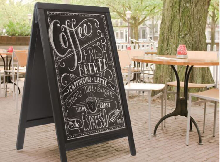 Chalkboard company signs