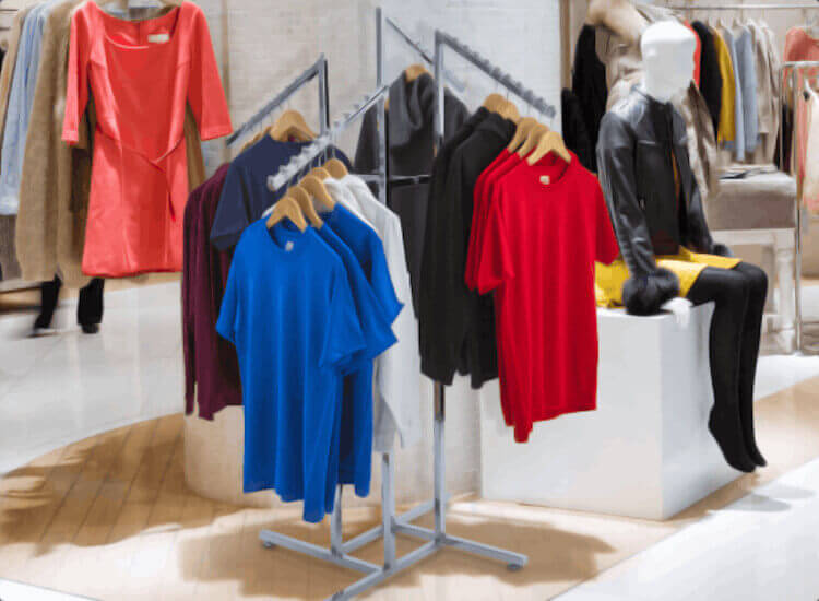 Shop display rails, garment rails and retail clothes rails for shops