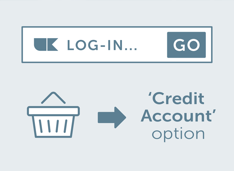 Credit account payment option.