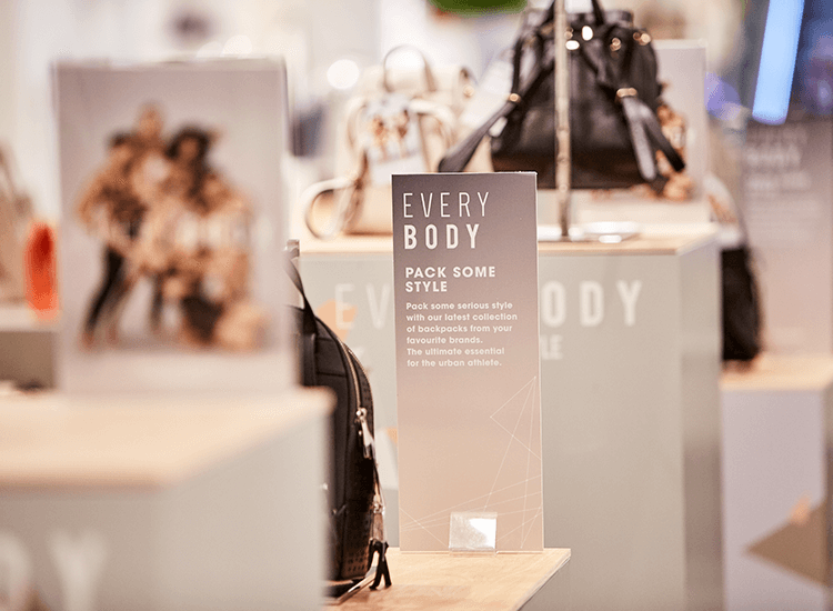 In-store Black Friday displays using plastic poster holders