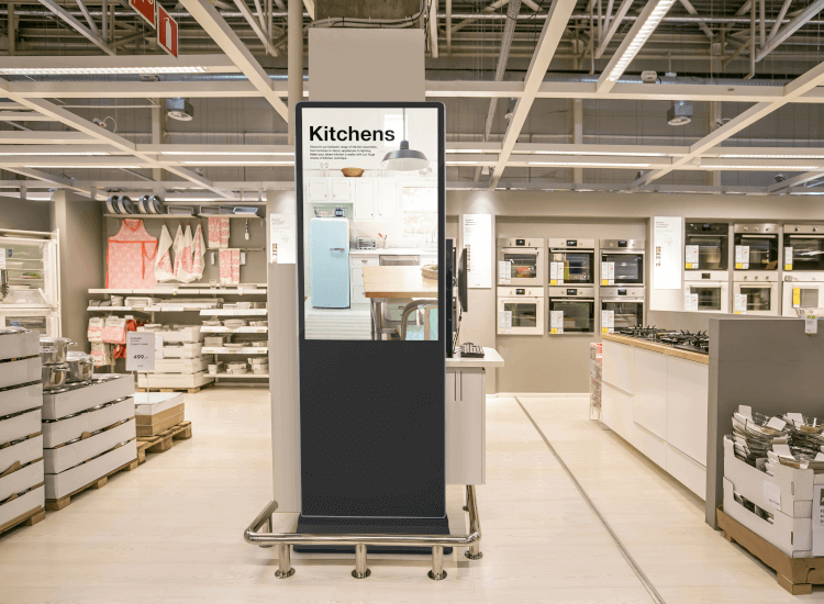 Digital displays for showrooms