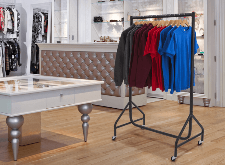 Heavy duty clothes rail clothing displays