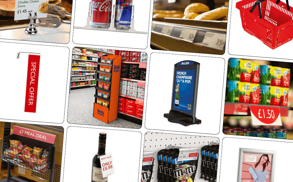specially selected displays for supermarkets
