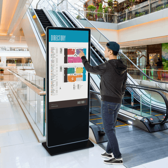 Digital screen in a public area