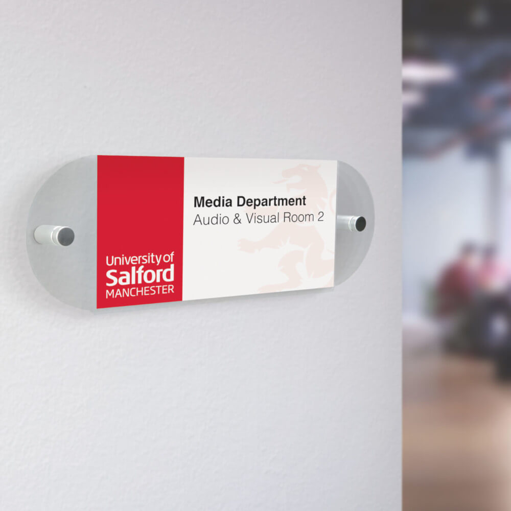 Acrylic Office Sign and Standoffs