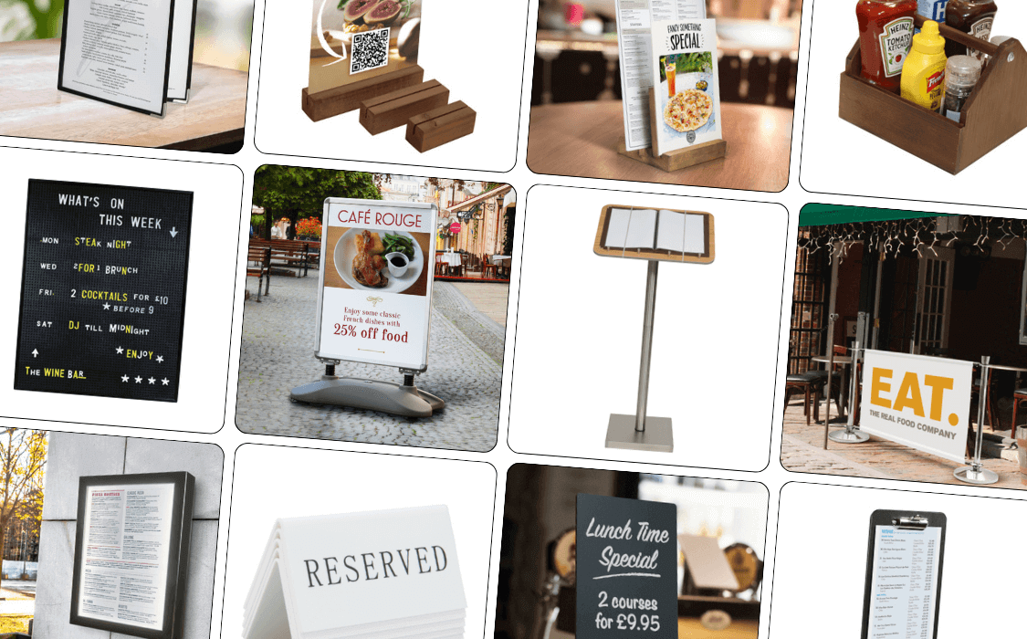 Displays for restaurants