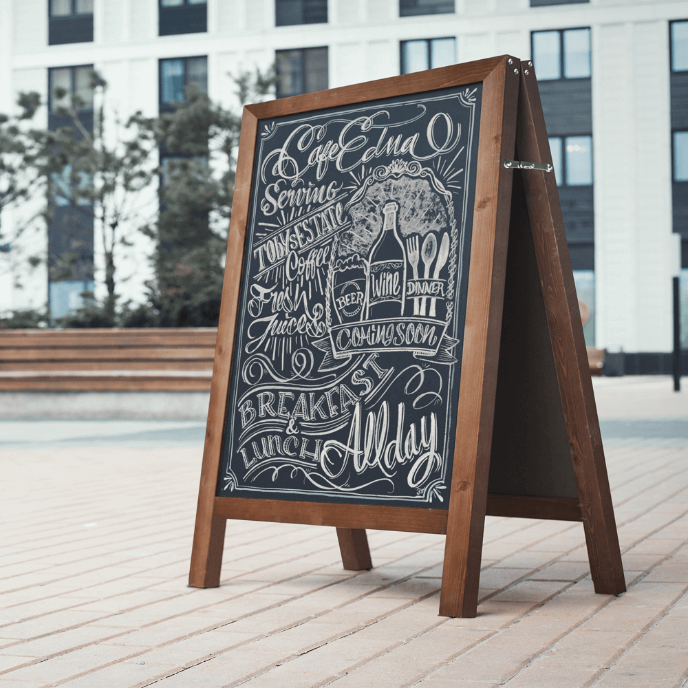 Wooden Chalkboard A Board