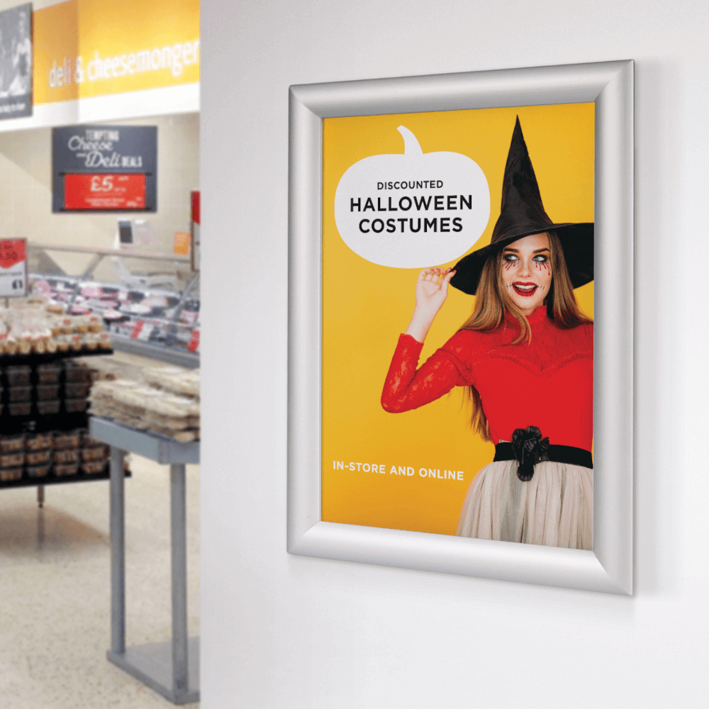 snap frame displaying Halloween costume offers