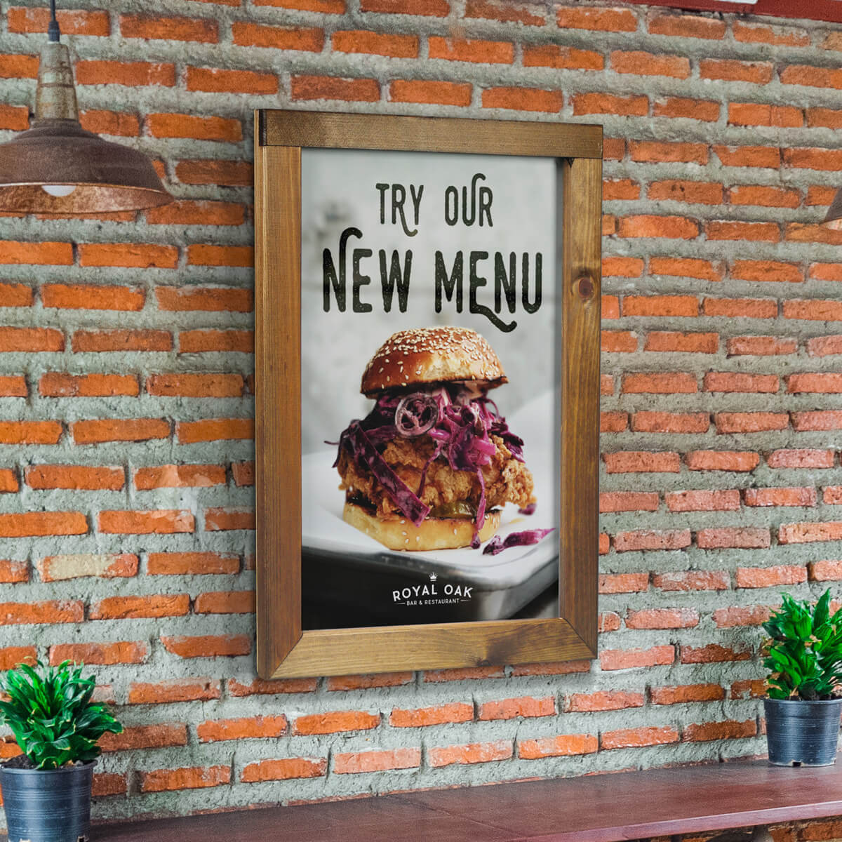Wood Chalkboard Poster Case