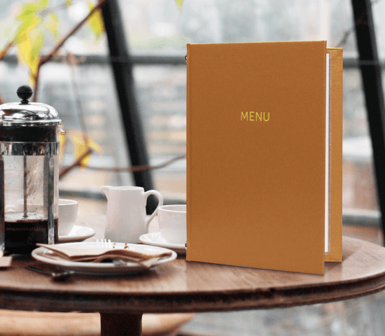 shopping experience luxury menu covers