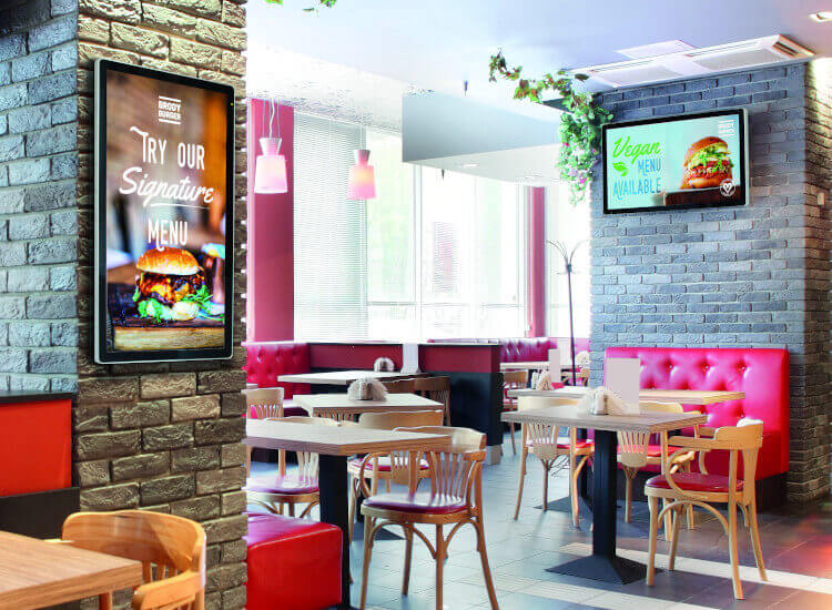 digital screens for restaurant advertising