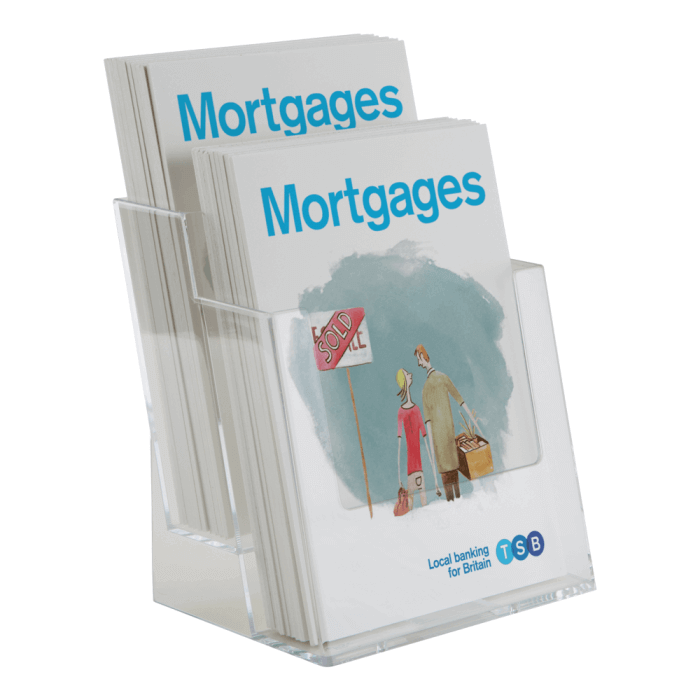 Tiered Wall Mounted Leaflet Holders