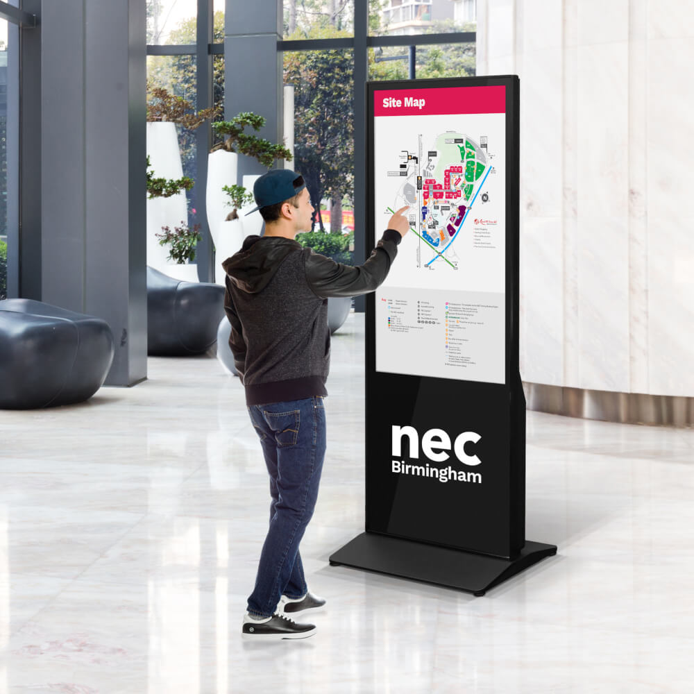 Touchscreen for exhibitions
