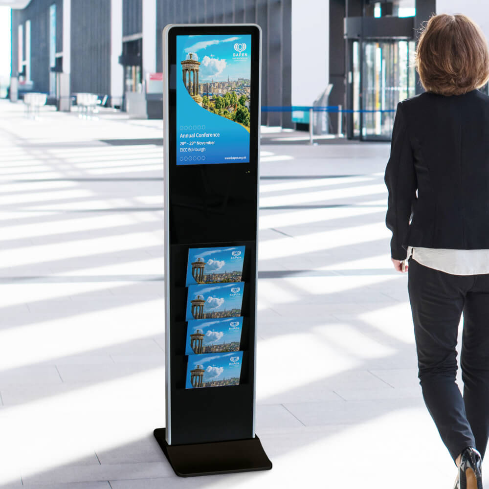 Digital sign brochure holder