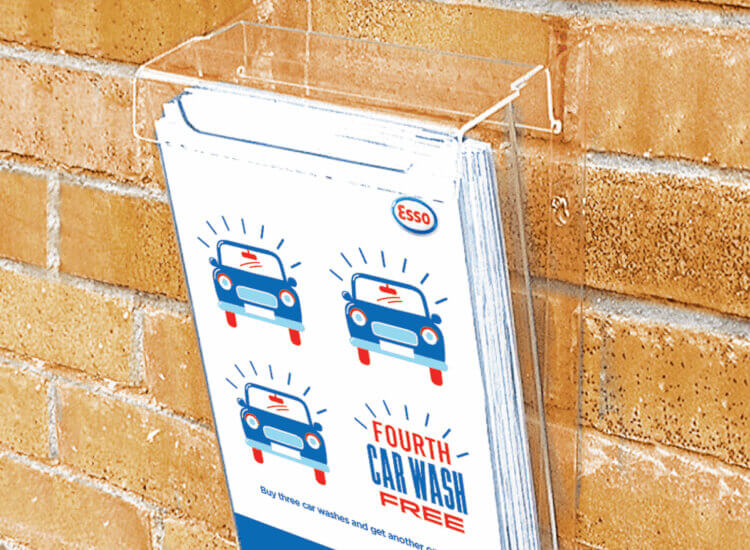 Outdoor leaflet holders for exterior advertising help to increase footfall