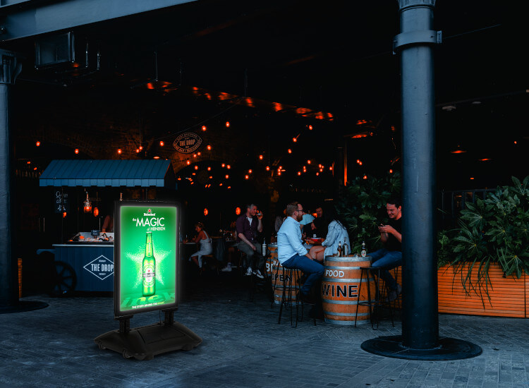 LED pavement sign for bars