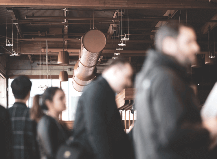 Queue in a coffee shop