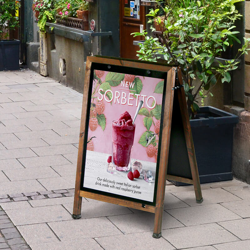 Chalkboard with Poster Holder
