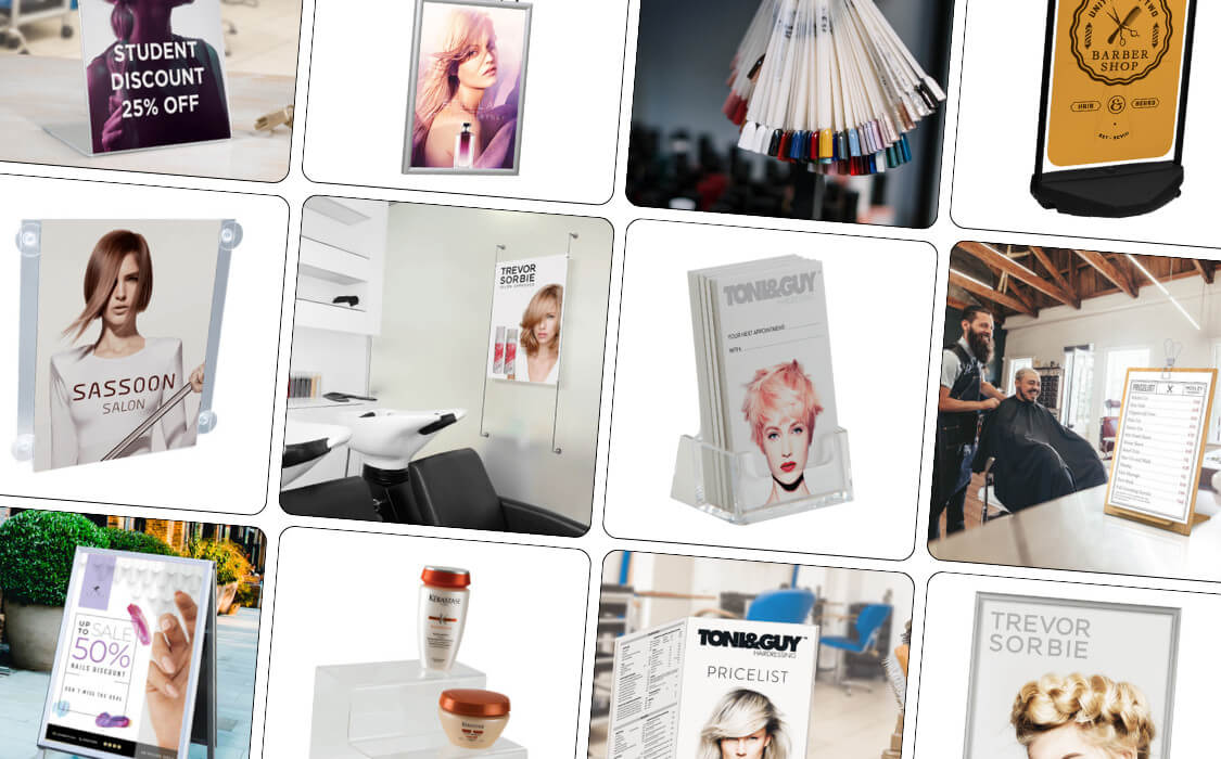 Hair and beauty salon display guide