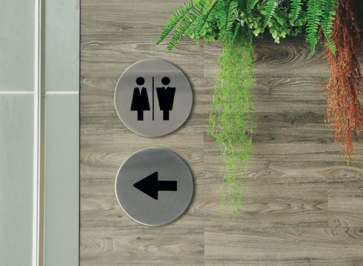 Wayfinding signs for shops and businesses