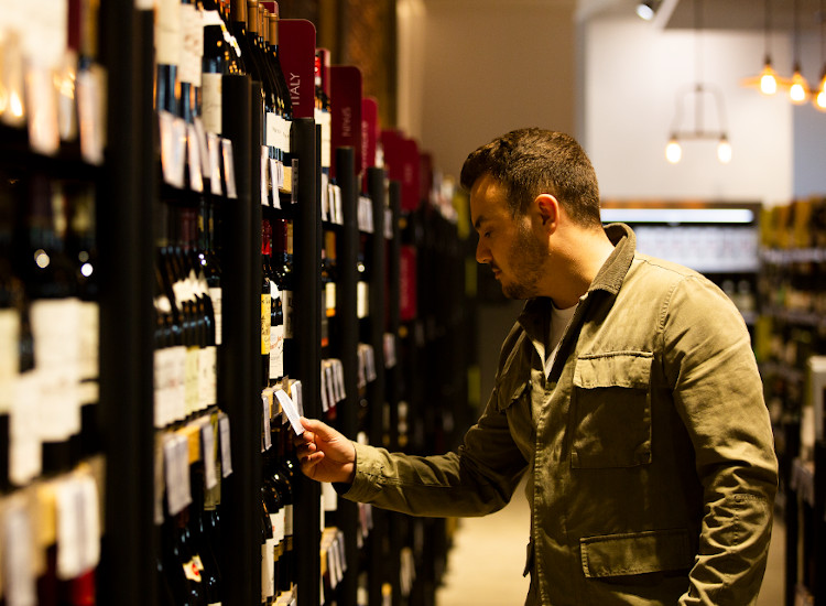 wine aisle shelf talkers