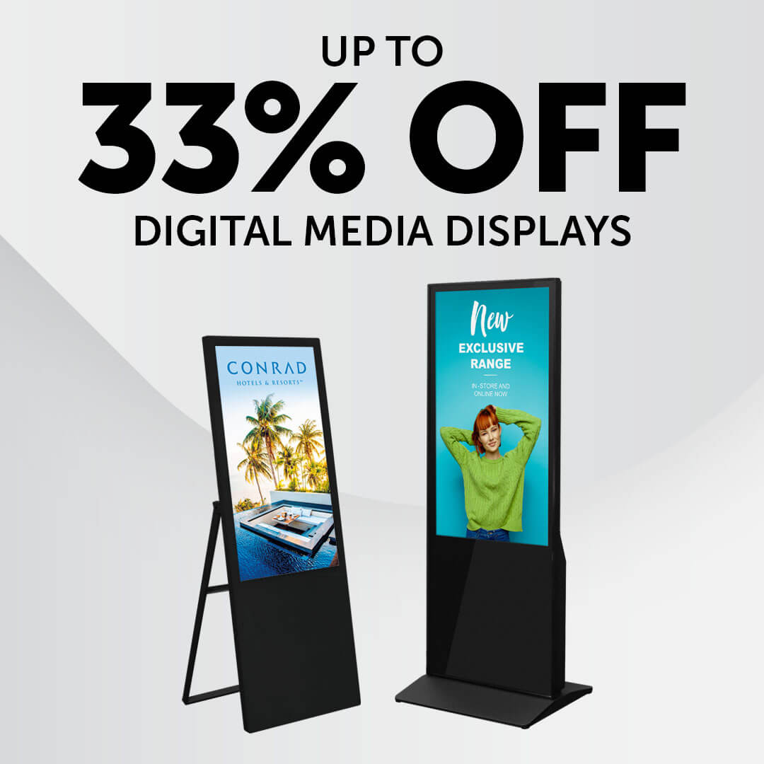 up to 33% off digital displays