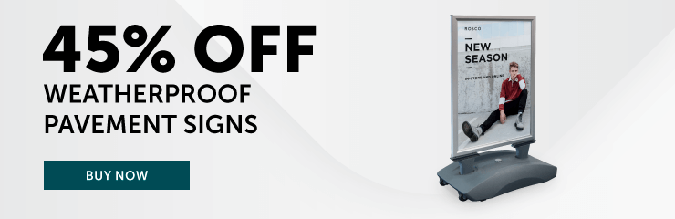 45% weatherproof pavement signs