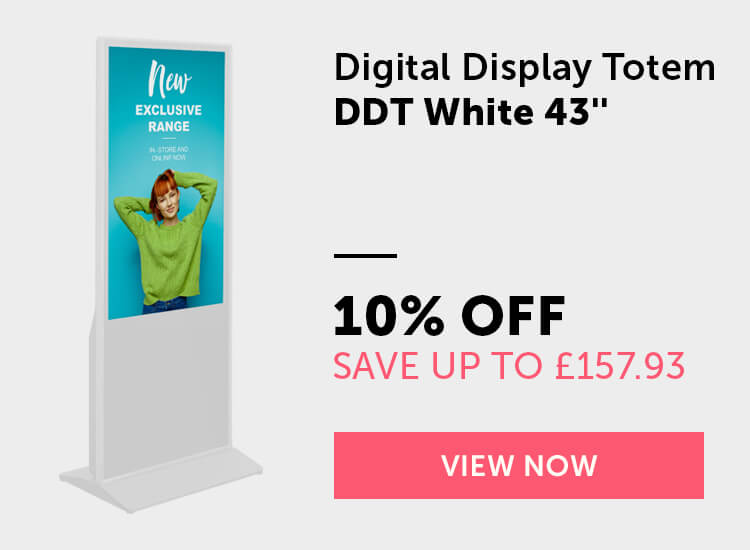 Discount white digital totem