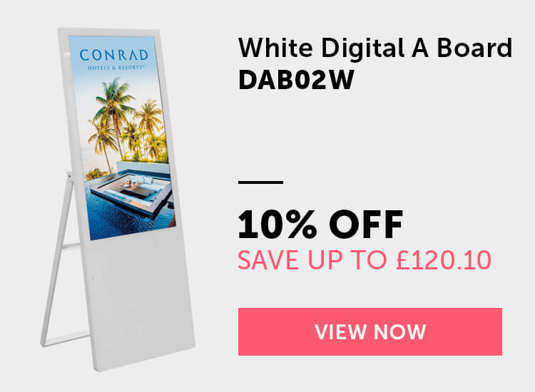 Discount digital advertising screen white