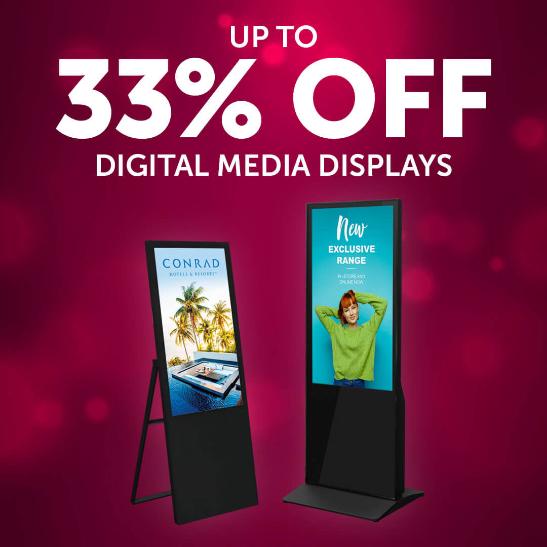 up to 33% off digital displays
