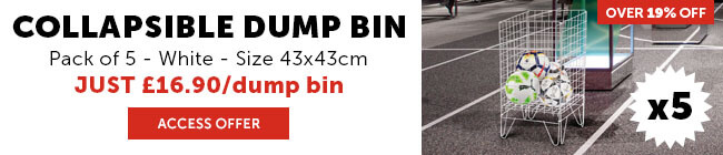 Folding wire dump bins pack