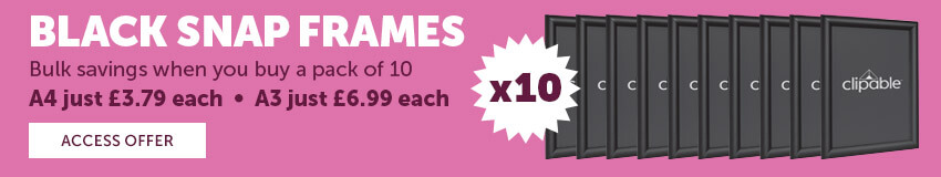 Bulk buy black snap frames