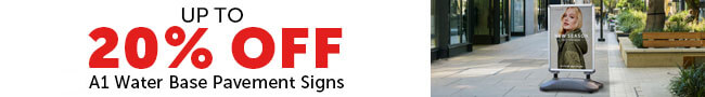 Pavement signs up to 20% off