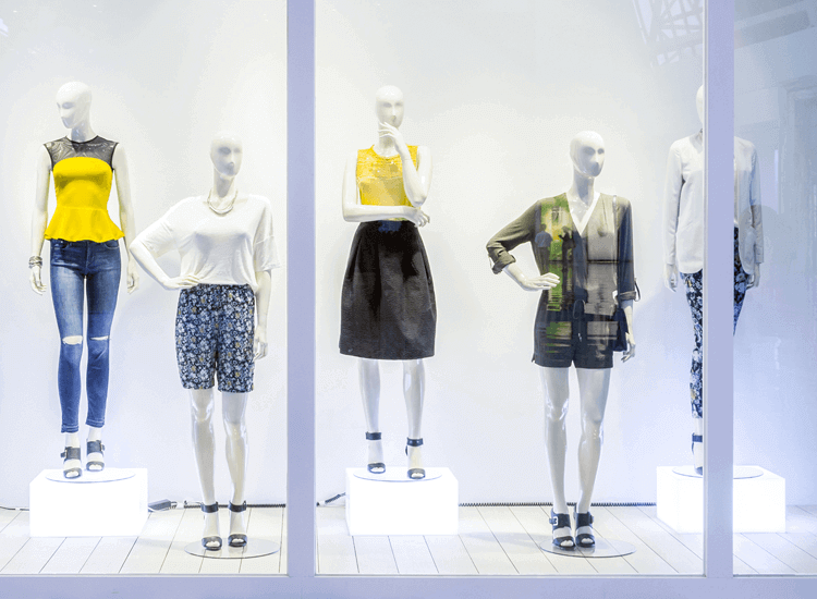 Types of window display include repeated product grouping