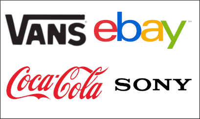 Add wordmark brand logos to your printed posters